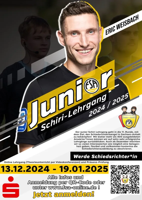 Werde Schiedsrichter! Junior-Schiri-Lehrgang 2024/2025