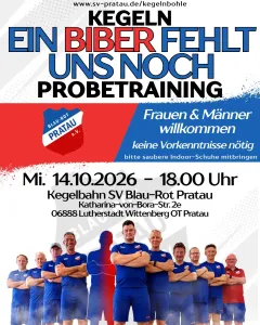 Kegeln - Ein Biber fehlt uns noch
